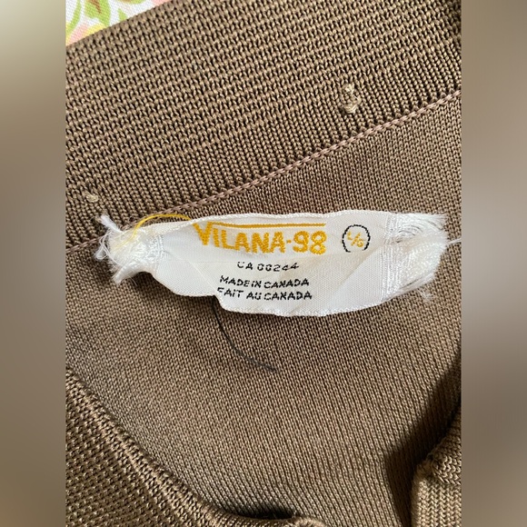 70’s knit mod style long sleeve shirt size S - Picture 3 of 5